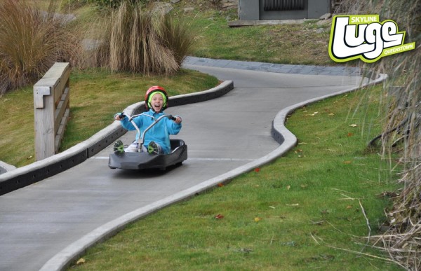 Charlotte on the Queenstown luge