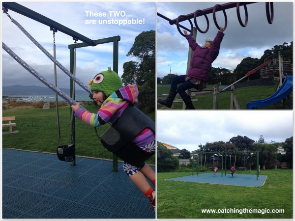 Unstoppable pair at the playground