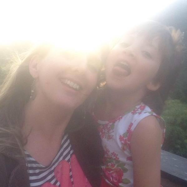 Alice and I saying goodnight to 2014 in the sun flare of sunset!