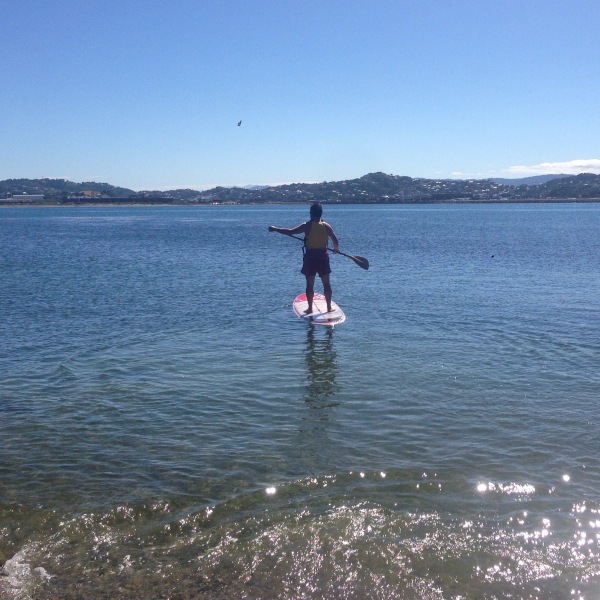 Paddle boarding Lyall Bay