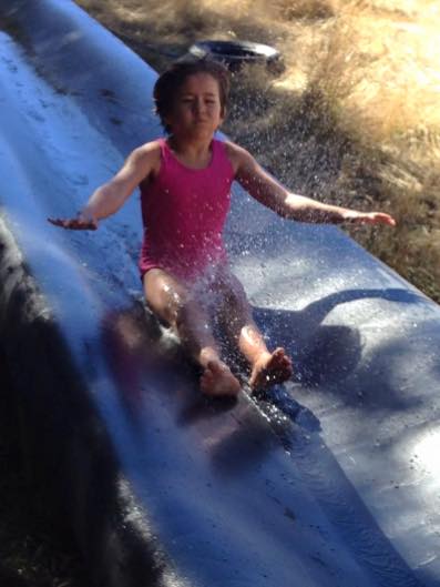 Water slide whizzing!