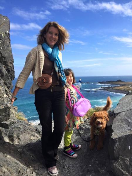 At the top of Cape Palliser lighthouse.