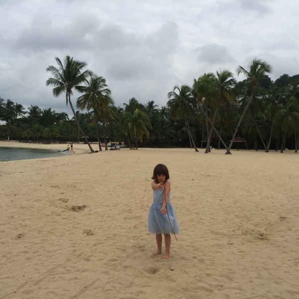 Alice on Siloso Beach, Sentosa Island