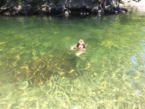 Swimming in the river at 'Rivendell' - Kaitoke Regional Park, New Zealand