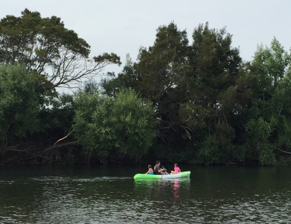 Kayaking on the river by Martinborough.
