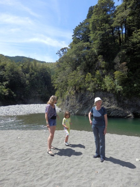 Grandma, Alice and I by the river side.