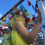 A wish on a prayer flag on Wellington’s waterfront
