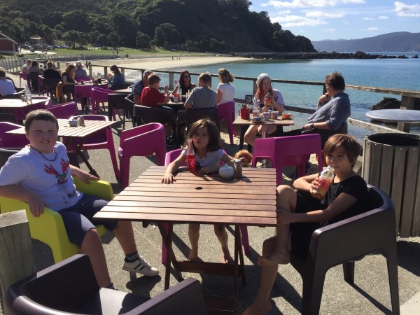 Scorch-O-Rama Cafe, overlooking Scorching Bay, Wellington.
