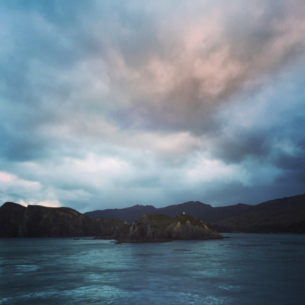 Entering the Marlborough Sounds on a Friday evening in Autumn.