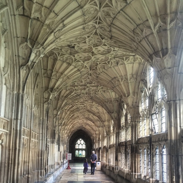 The cloisters of Gloucester Cathedral