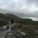 Reaching the summit of Mt. Snowdon, North Wales