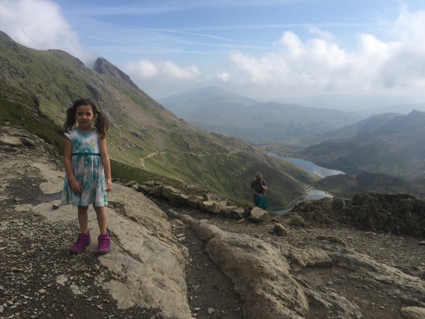 Alice getting closer to the summit of Mt Snowdon.