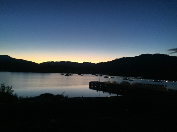 Sunset over Lake Windemere, from YHA Ambleside