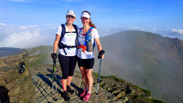 Claire Aspinall and Pam Ellison, at the peak of Snowdon, 15 September 2016. PHOTO CREDIT: Park Discoverers