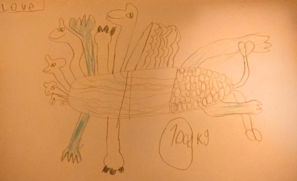 A dragon, by Alice, aged 6