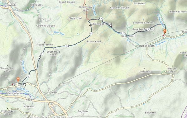 Walk from Edale to Chinley