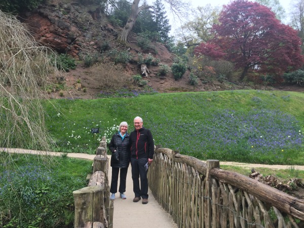 Mum and Dad in the gardens of Quarry Bank Mill