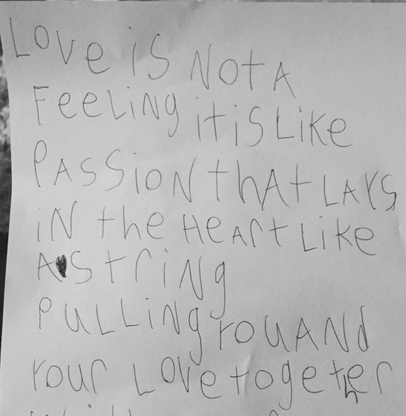 Poem from Alice, aged 8