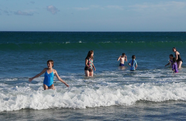 Birthday swim! Best way for everyone to work off the cake!