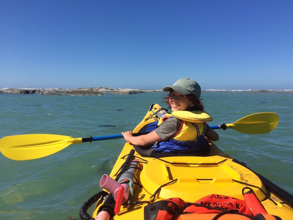 Sophie kayaking