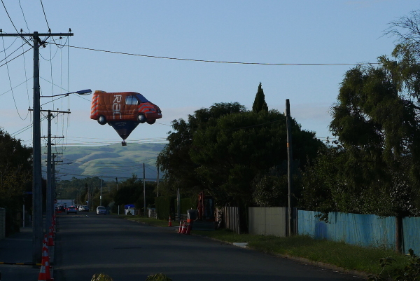Hot air balloon visiting New Zealand from the UK!