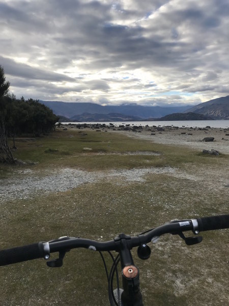Scenic views on a lake side bike ride.