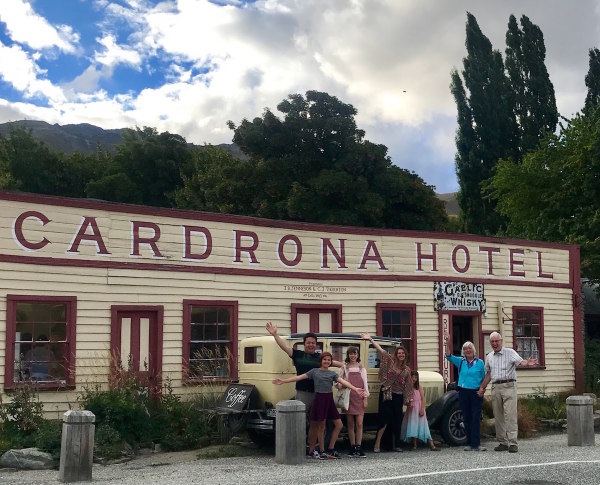 Outside the famous Cardona Hotel